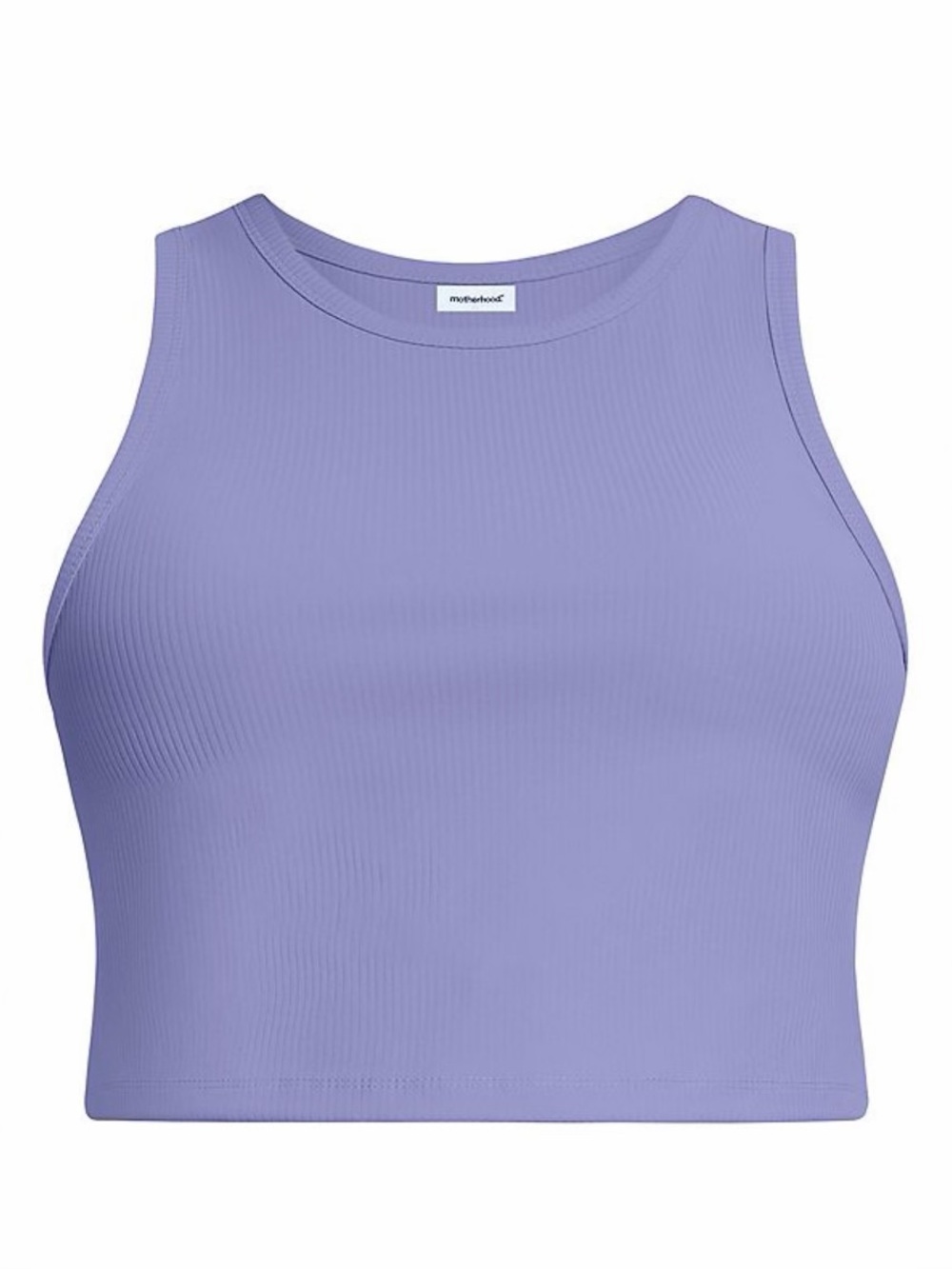 Maternity Cropped Racerback Tank Top - Picture 2 of 5